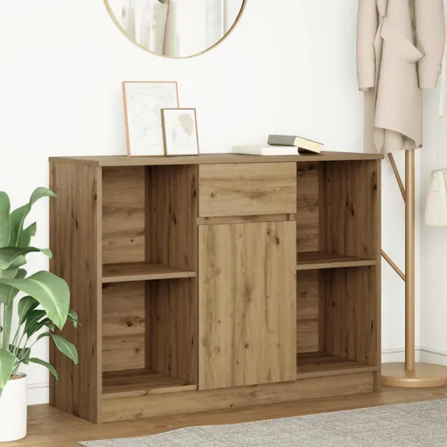 vidaXL Dressoir lade 101x35x76 cm spaanplaat artisanaal eikenkleurig, foto 2