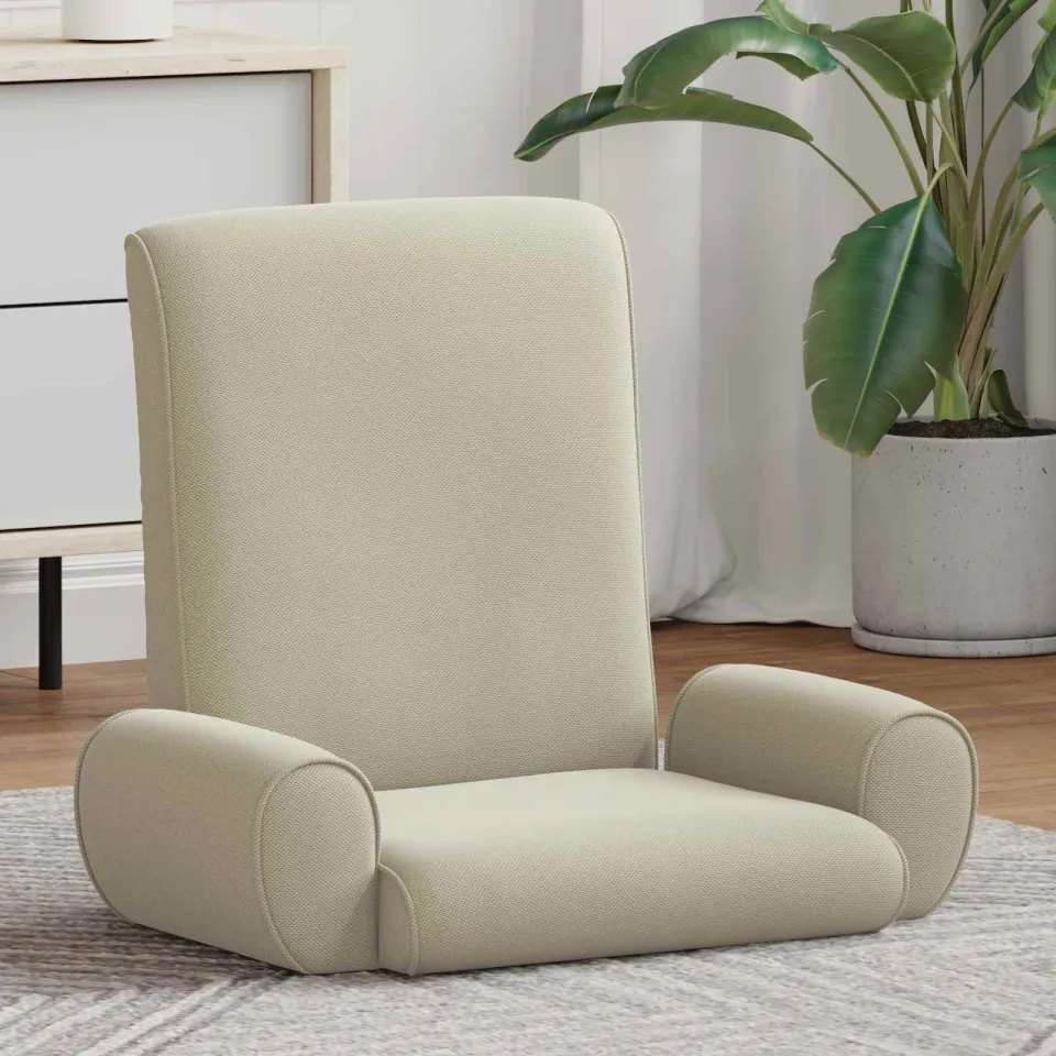 vidaXL Verstelbare vlo stoelen Zand Grove Fluweel, foto 2