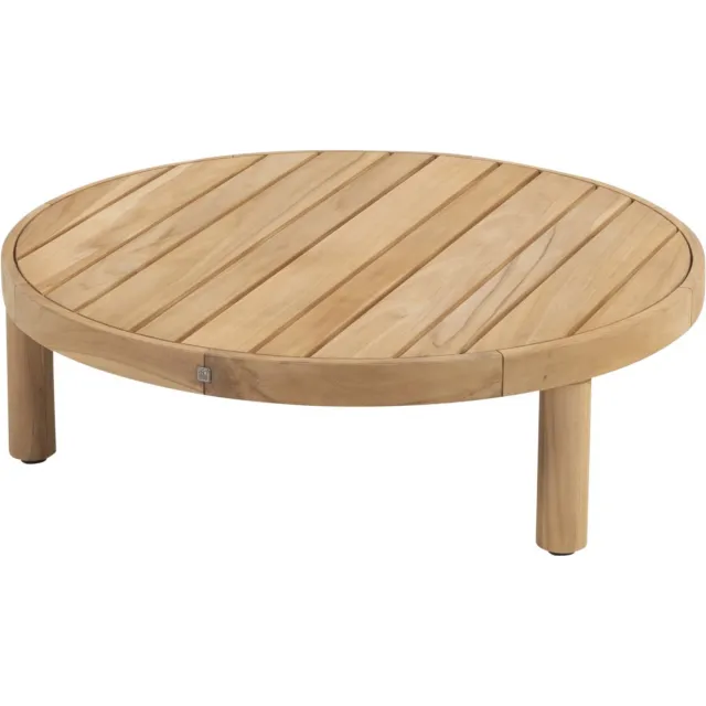 4 Seasons Outdoor Finn Salontafel Teak - Ø80 cm Bruin / Terre