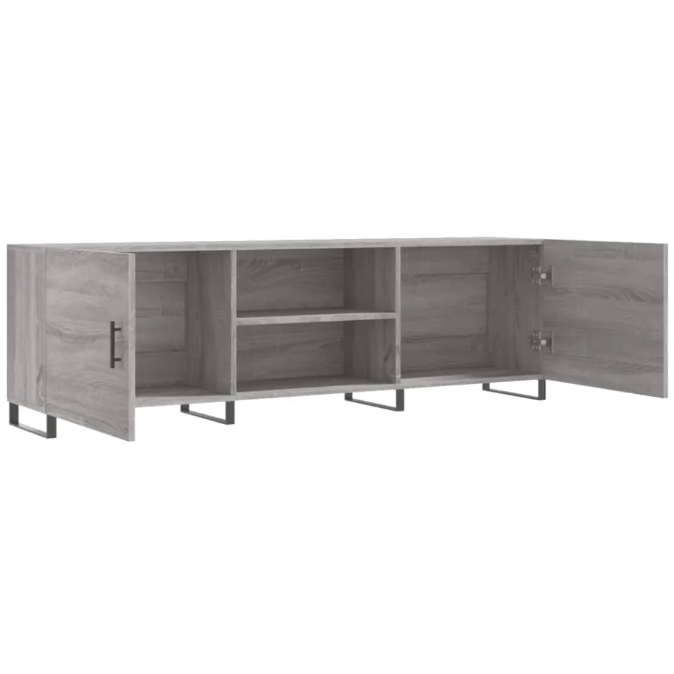 vidaXL Tv-meubel 150x30x50 cm bewerkt hout grijs sonoma eikenkleurig, foto 4