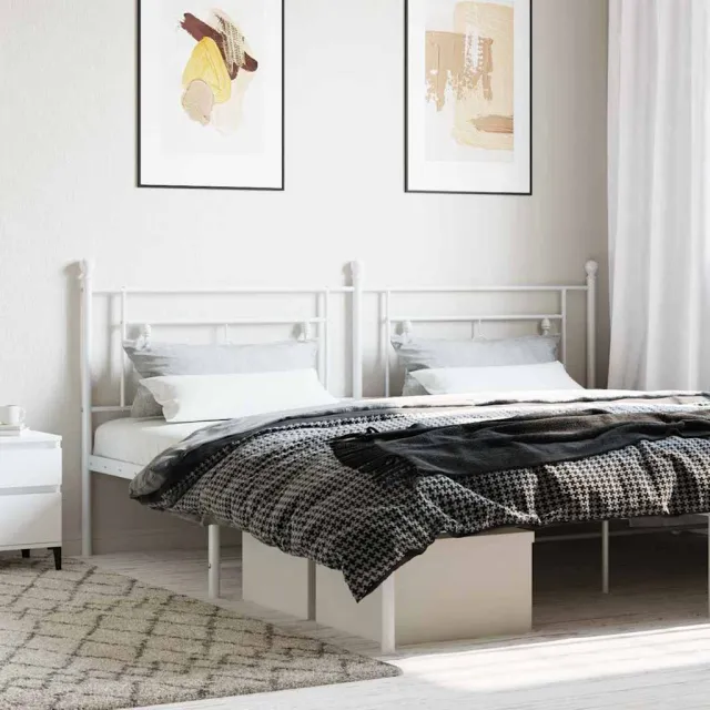 vidaXL Vervangend hoofdbord 193 cm metaal wit