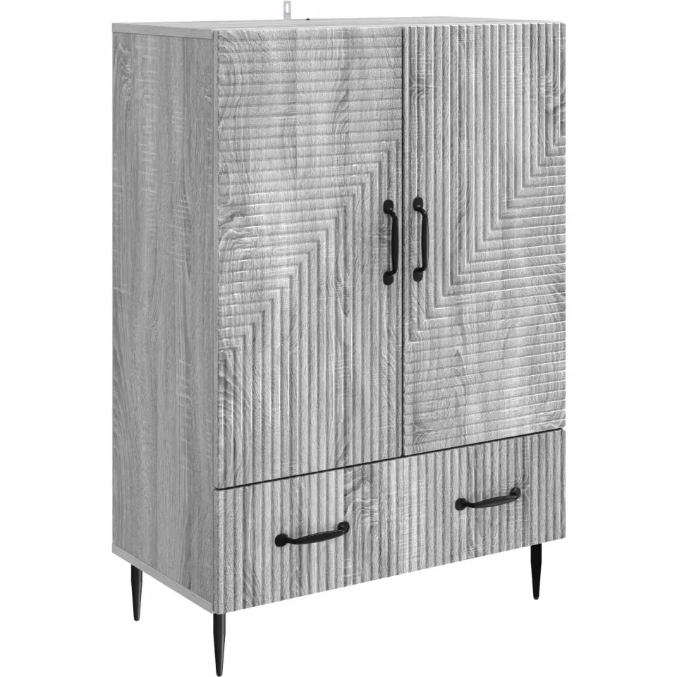 vidaXL Dressoir met lade Grijs sonoma 66 x 34,5 x 95 cm Bewerkt hout