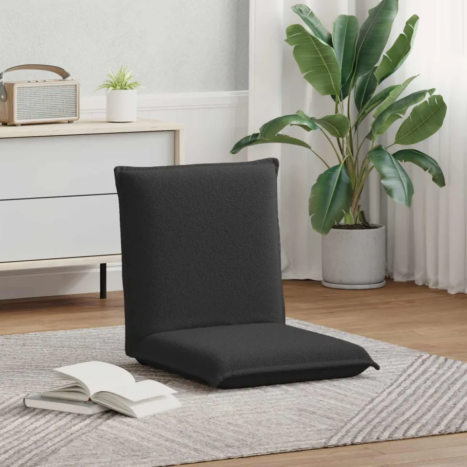 vidaXL Verstelbare vlo stoelen Donkergrijs Schapenstof, foto 3