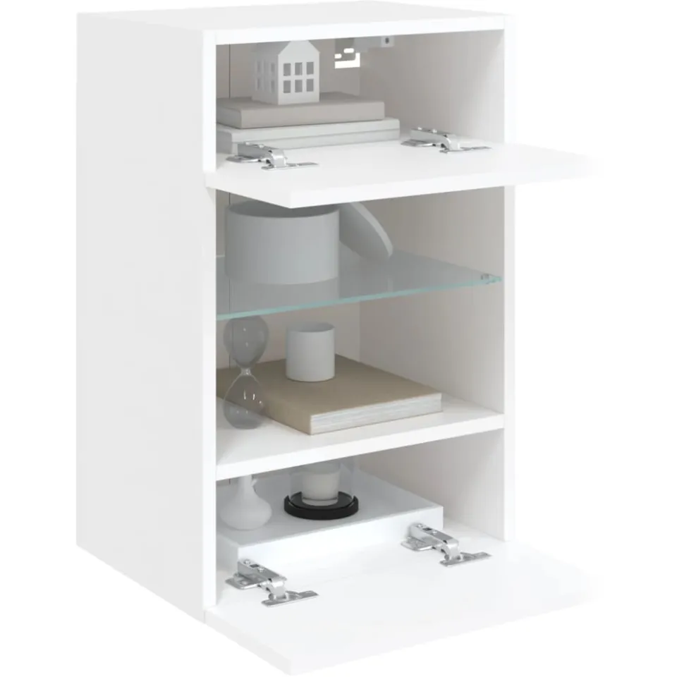 vidaXL Tv-meubel met LED-verlichting 40x30x60,5 cm wit