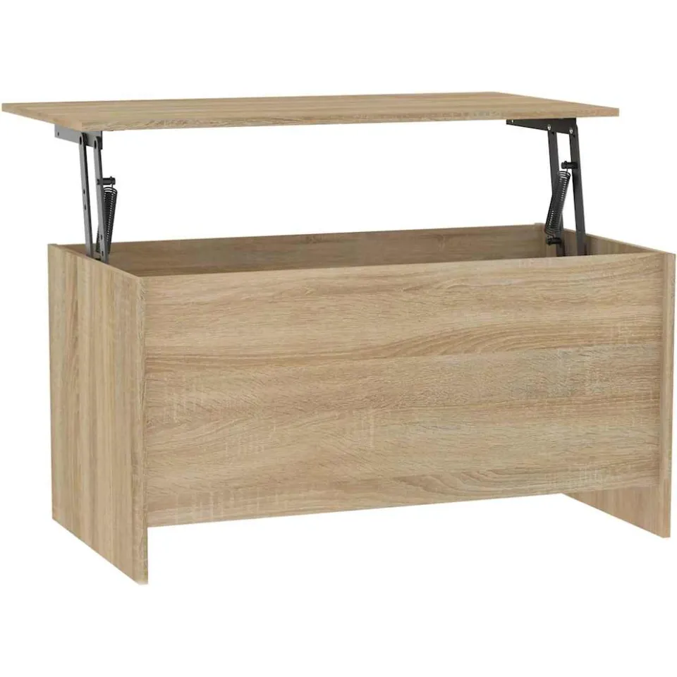 vidaXL Salontafel 102x55,5x52,5 cm bewerkt hout sonoma eikenkleurig Bruin