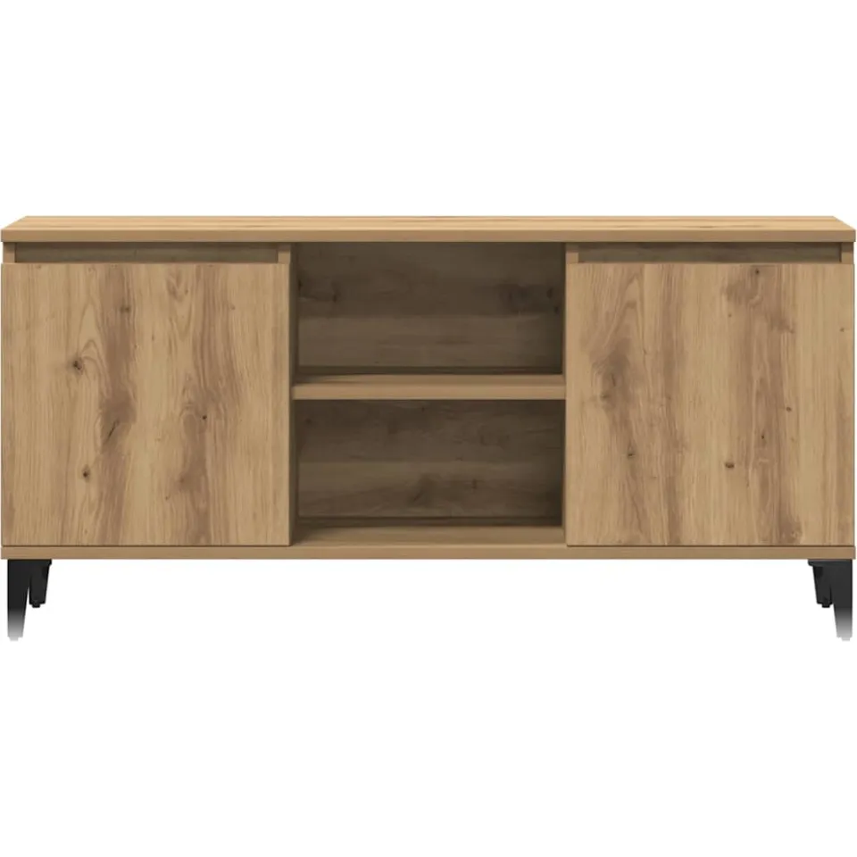 vidaXL Tv-meubel 102x35x50 cm bewerkt hout artisanaal eikenkleur, foto 4