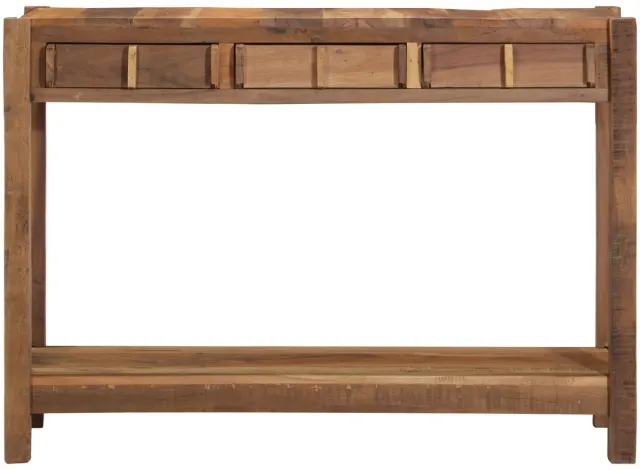 vidaXL Wandtafel - Bruin - 107 - x - 33 - x - 76 - cm - Massief - Gerecycleerd - Hout