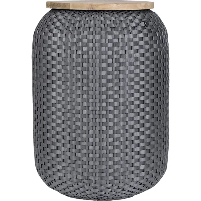 Handed By Bijzettafel met opbergruimte - Rond - Praktisch - Sidetable - Opberger - Handed By Halo High - donkergrijs - dark grey donker grijs