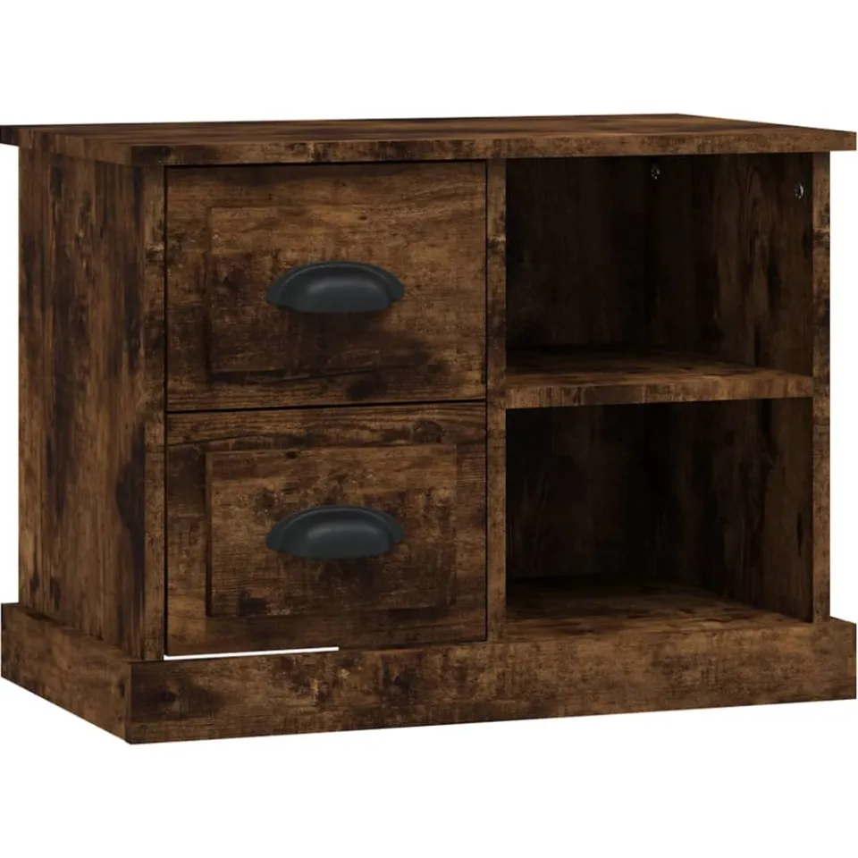 vidaXL Nachtkastje 60x35,5x45 cm gerookt eikenkleurig Bruin