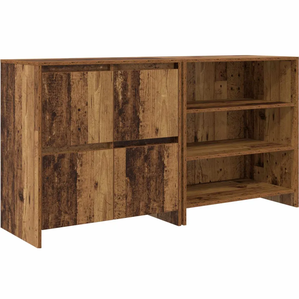 vidaXL Dressoir 2 st Oudhout 70 x 41 x 75 cm Bewerkt hout bruin, foto 3