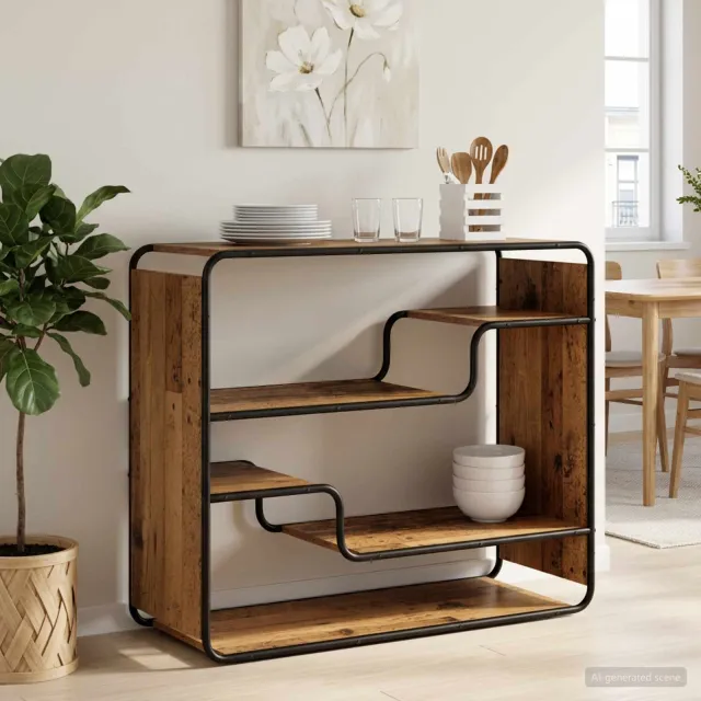 vidaXL Dressoir Oud hout 98 x 37.5 x 75.5 cm Bewerkt hout Bruin