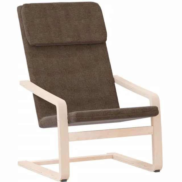 vidaXL Relaxstoel - stof - donkerbruin