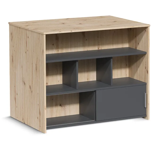 Vicco Bartafel Aventi, Artisanaal eiken/Antraciet, 105 x 70 cm