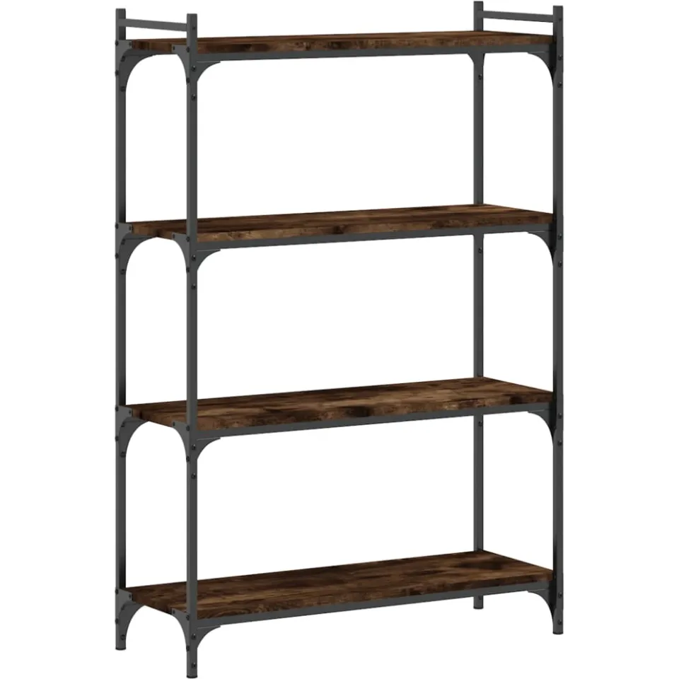 vidaXL Boekenkast 4-laags 80x30x120 cm bewerkt hout gerookt eikenkleur, foto 3