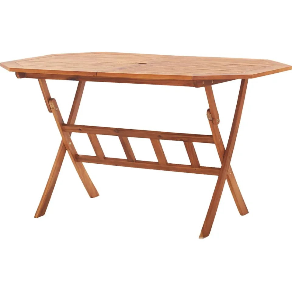 vidaXL Tuintafel inklapbaar 135x85x75 cm massief acaciahout bruin, foto 3