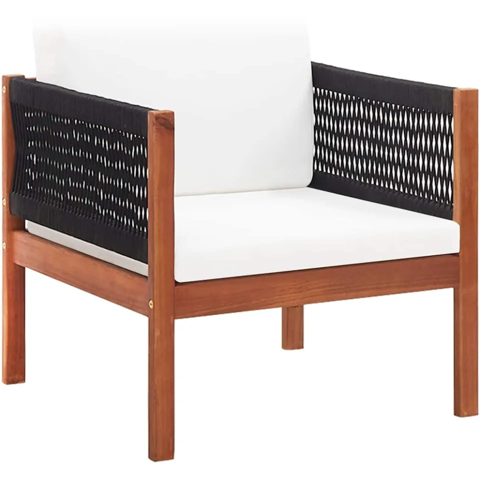 vidaXL 4-delige Loungeset massief acaciahout bruin, foto 3