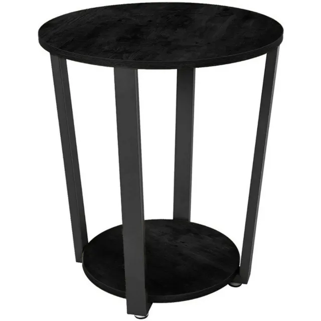Hoppa! Bijzettafel - Zwart - Metaal - 50 x 50 x 57 cm (L x D x H)