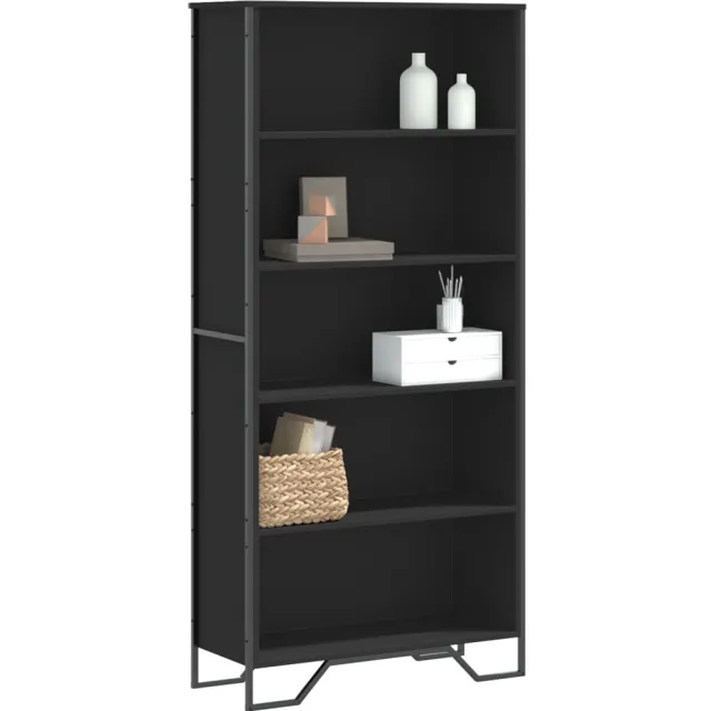 vidaXL Boekenkast 80x31x169 cm bewerkt hout zwart