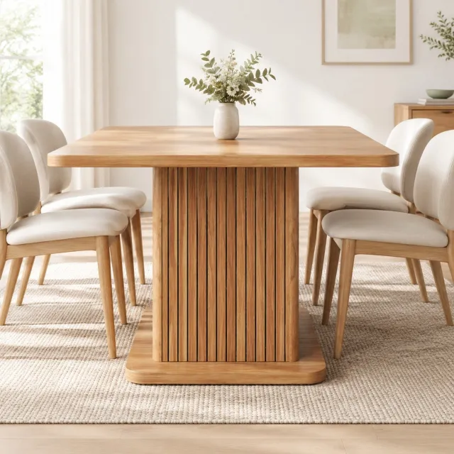 CHICFURN Eettafel 80 cm - 4 personen - Opbergruimte - Vierkant - Keuken - MDF en metaal - Donkerbruin Houtkleur