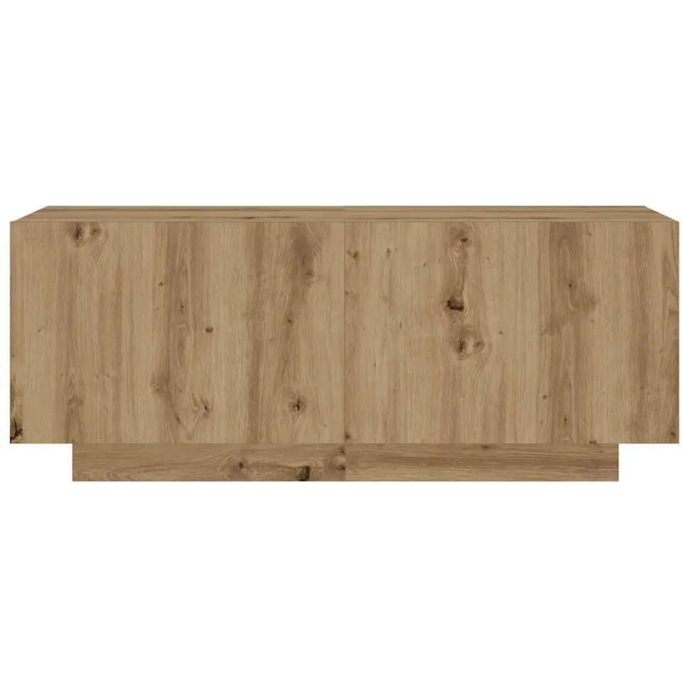 vidaXL Nachtkastje 100x35x40 cm bewerkt hout artisanaal eikenkleur, foto 4