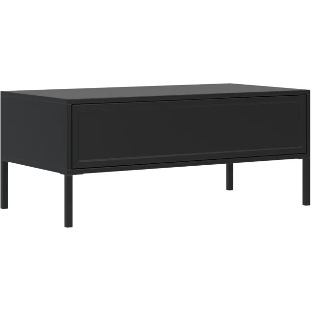Selsey Velveto - Salontafel met lade, zwart, 100x50 cm