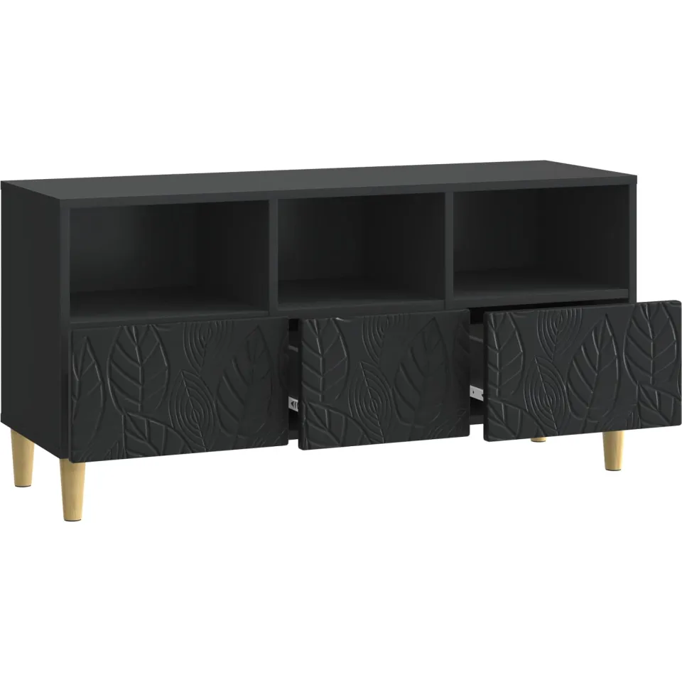 vidaXL TV-kast 102 x 34,5 x 50 cm Zwart Bewerkt hout, foto 4