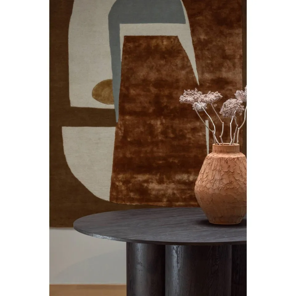 WOOOD Oona Eettafel - MDF - Donkerbruin - 75x140x140, foto 3