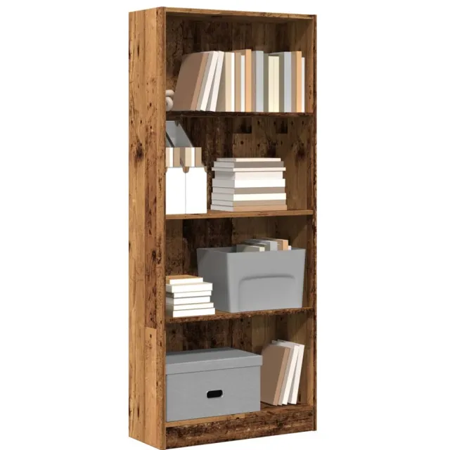 vidaXL Boekenkast 60x24x143 cm bewerkt hout oud houtkleurig Bruin
