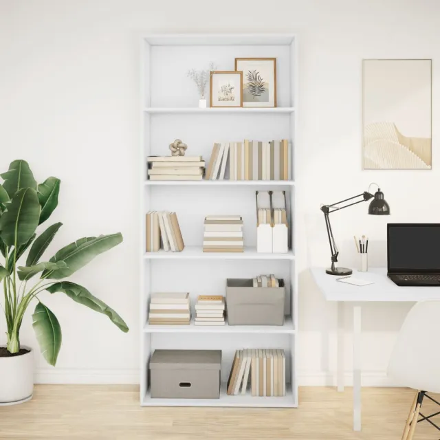 vidaXL Boekenkast 80x30x189 cm bewerkt hout wit, foto 2