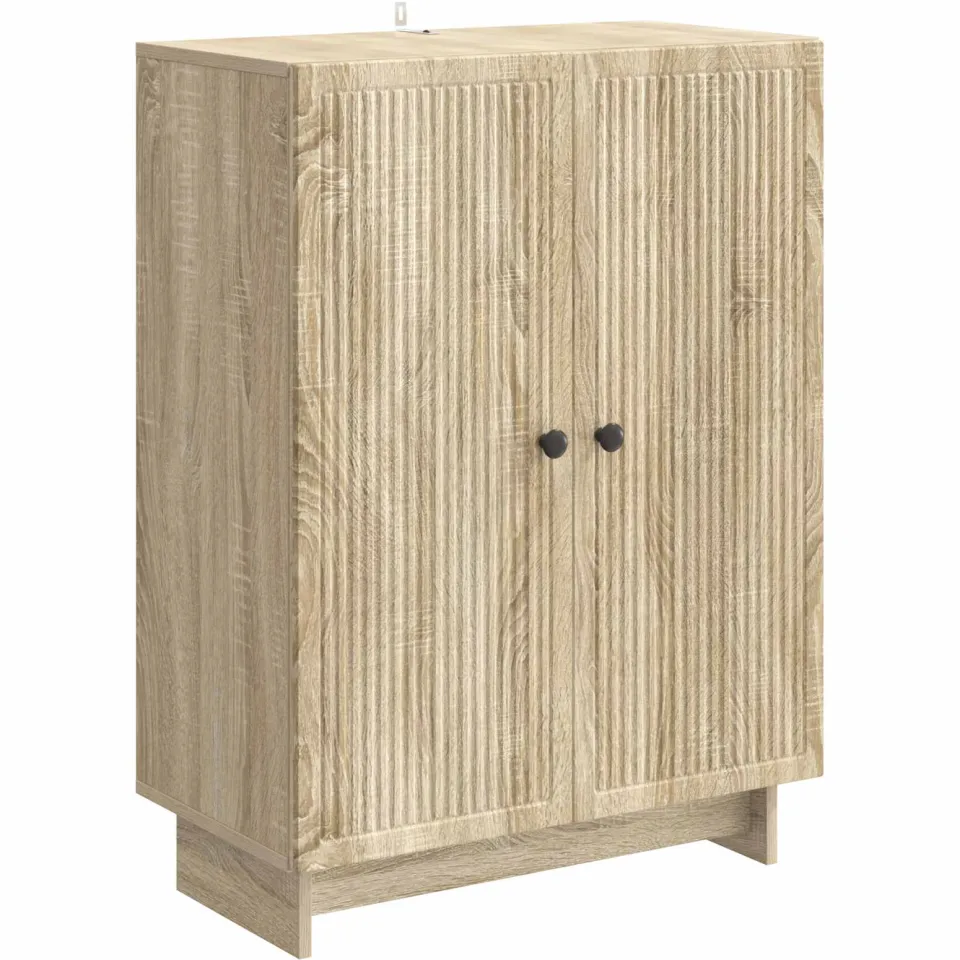 vidaXL Dressoir Sonoma Eiken 66 x 34,5 x 90 cm Bewerkt hout Bruin