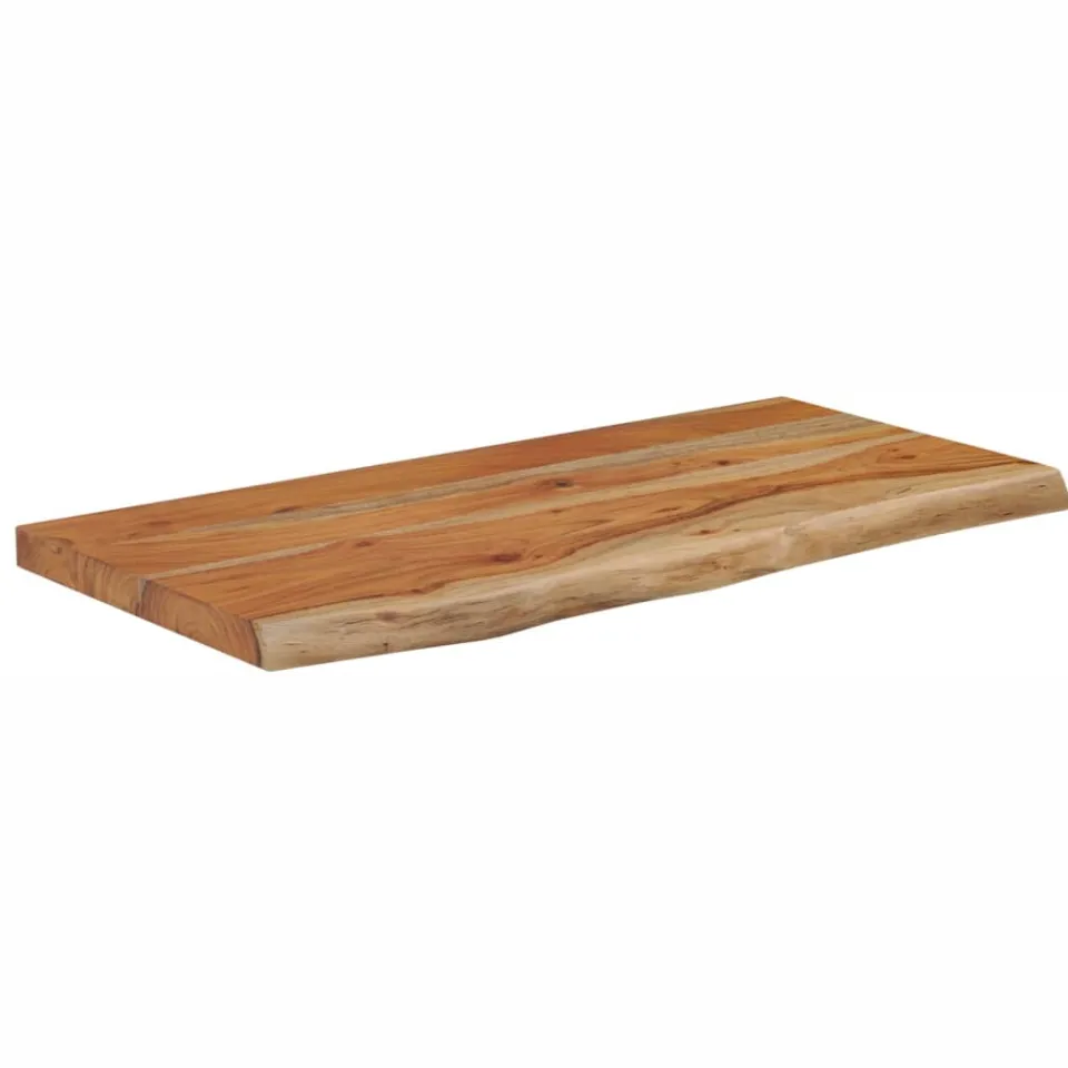 vidaXL Wandschap rechthoekig natuurlijke rand 40x20x3,8 cm acaciahout Bruin