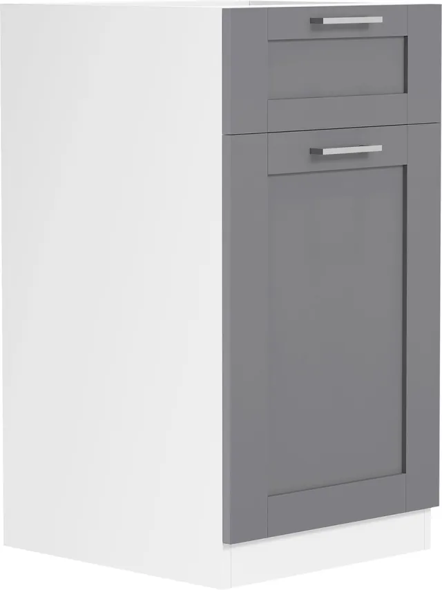 Vcm keukenkast breedte 40 cm ladeblok keuken keukenmeubelen landhuis Colura Wit / Antraciet