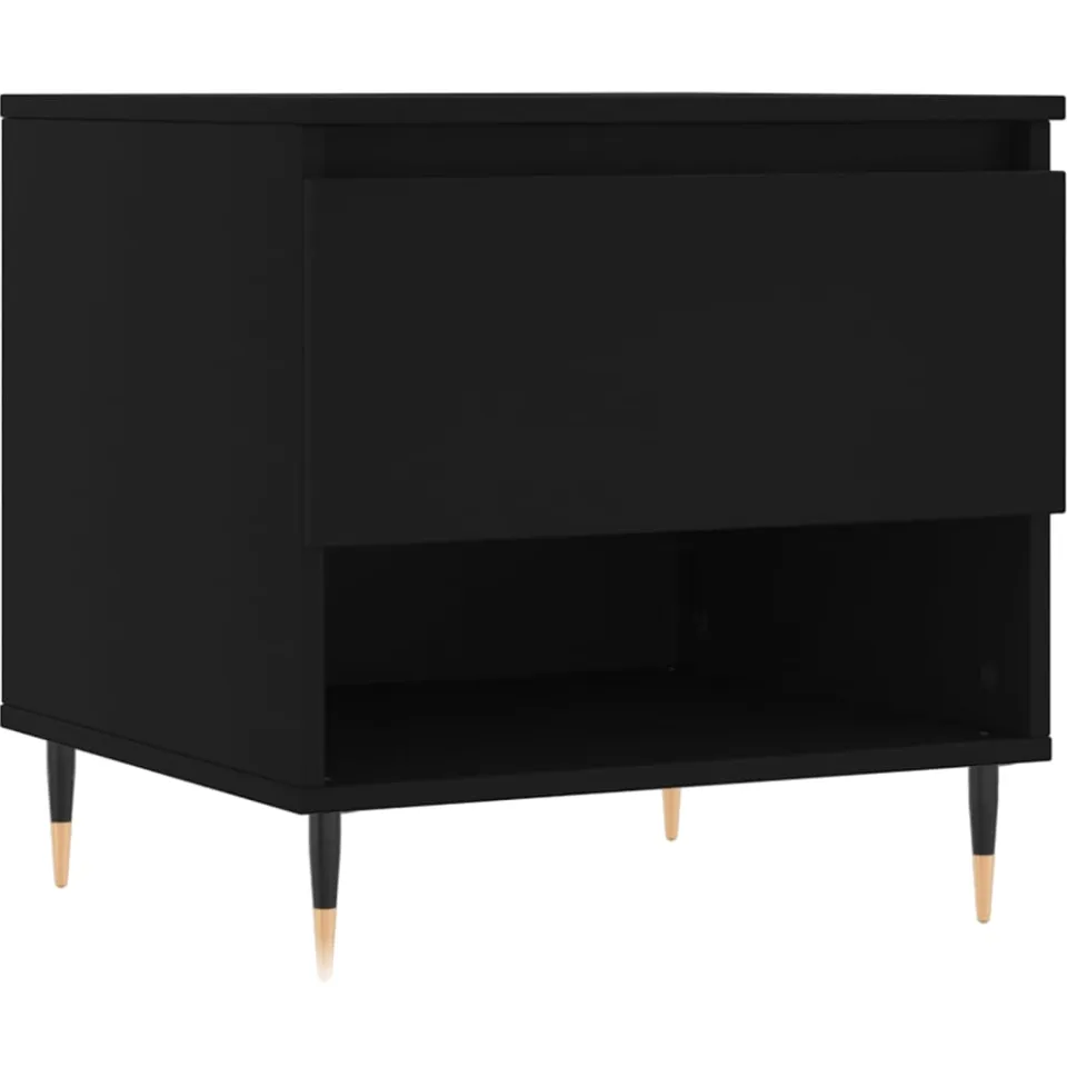 vidaXL Salontafels 2 st 50x46x50 cm bewerkt hout zwart