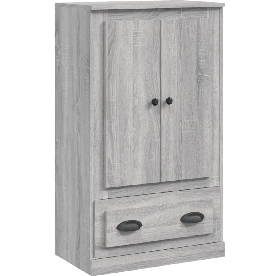 vidaXL Hoge kast 60x35,5x103,5 cm bewerkt hout grijs sonoma eikenkleur
