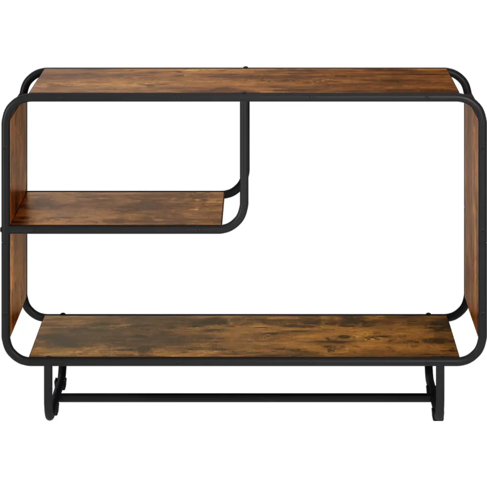 vidaXL Dressoir Gerookt eiken 93,5 x 37,5 x 64,5 cm Bewerkt hout Bruin