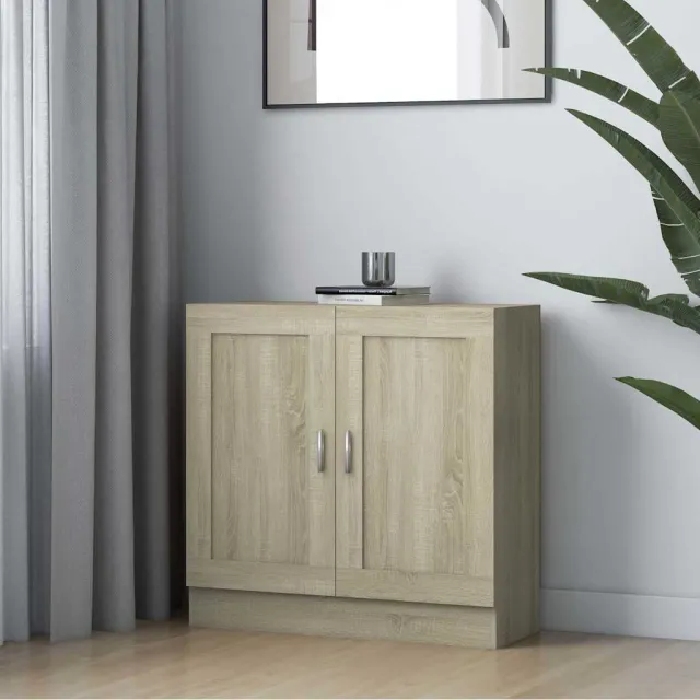 vidaXL Boekenkast 82,5x30,5x80 cm bewerkt hout sonoma eikenkleurig, foto 2
