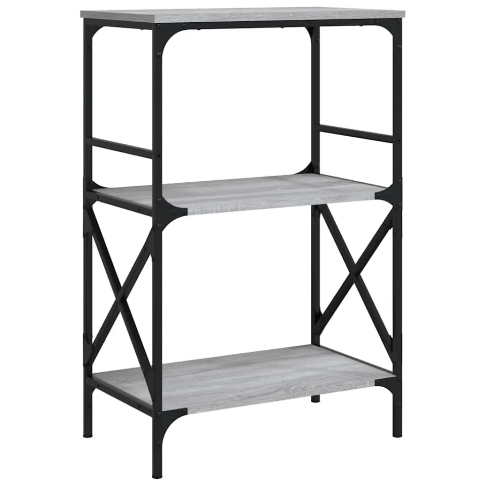 vidaXL Boekenkast 4-laags 59x35x90,5 cm bewerkt hout grijs sonoma, foto 3