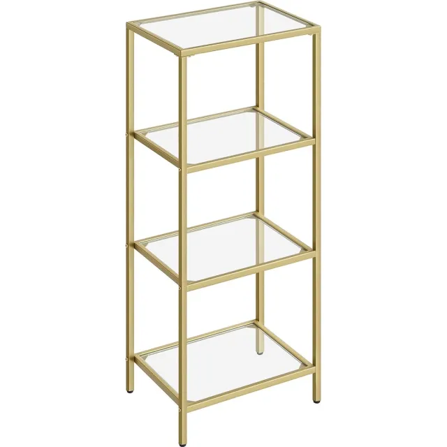 FurnStar Boekenkast - Staande Vakkenkast - 40x30x95cm - Gold