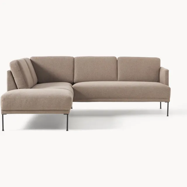 Westwing Collection Hoekbank Fluente Taupe