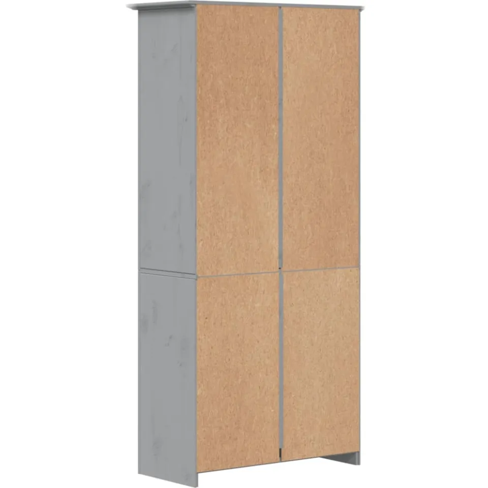 vidaXL Boekenkast 5-laags BODO 82x40x173 cm massief grenenhout grijs, foto 4