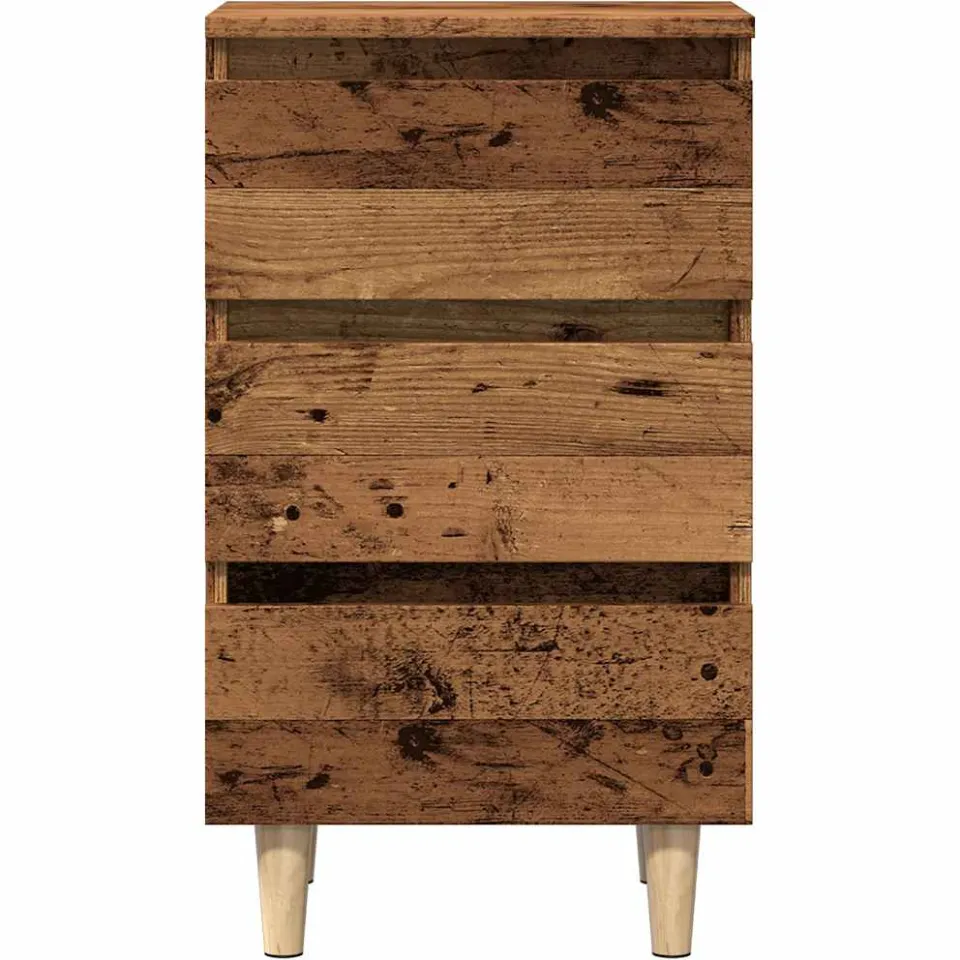 vidaXL Nachtkastje 40x35x69 cm bewerkt hout oud houtkleurig bruin, foto 4