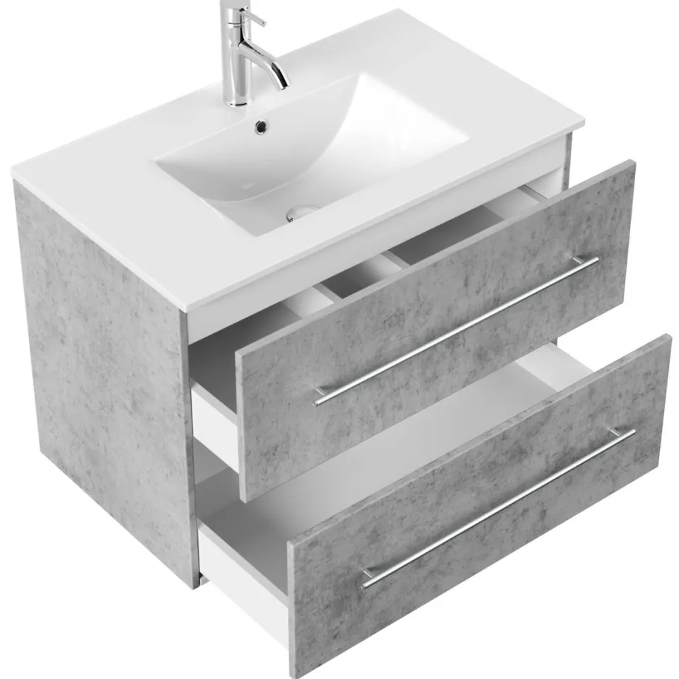 Wastafelkast Odin Beton 80 cm grijs, foto 4