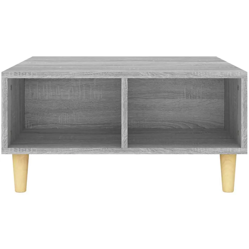 vidaXL Salontafel 60x60x30 cm bewerkt hout grijs sonoma eikenkleurig