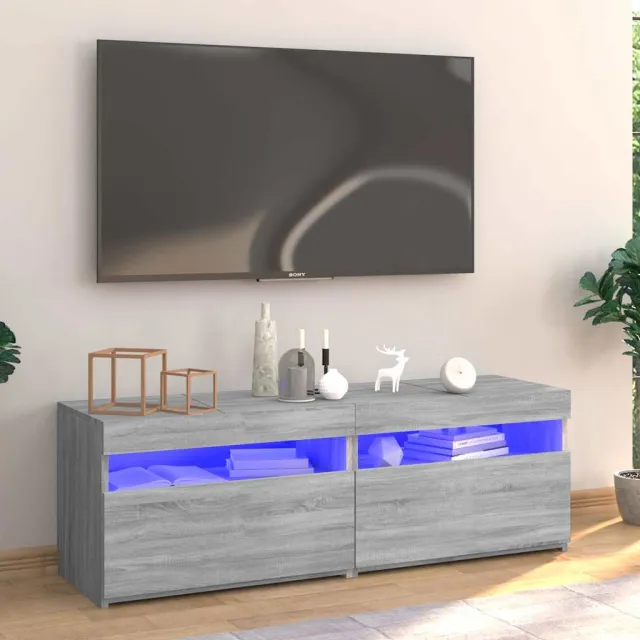 vidaXL Tv-meubel met LED-verlichting 120x35x40 cm grijs sonoma eiken, foto 2