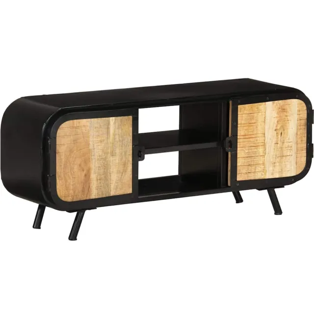 vidaXL Tv-meubel 110x30x45 cm ruw mangohout Bruin