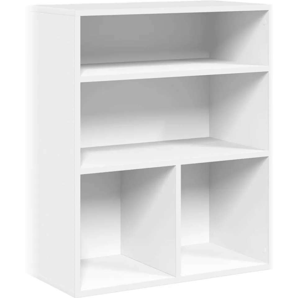 vidaXL Boekenkast 60x30x71,5 cm bewerkt hout wit, foto 3