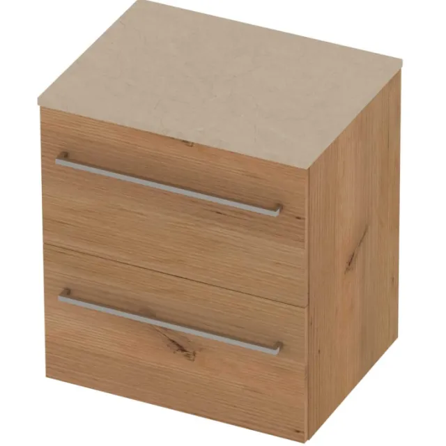 Basic-Line Deck 46 Badmeubelset Voor Grepen 60x46x66 cm Whisky Oak Sand Stone Beige