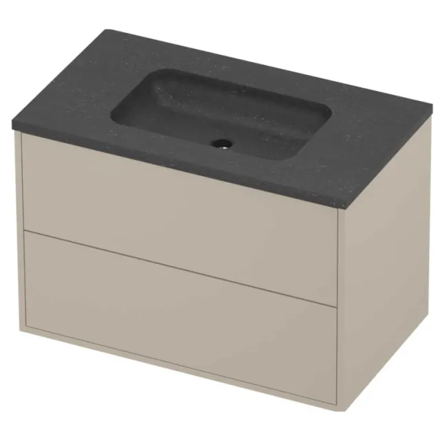Proline Rollo Badmeubelset Hardsteen Elegant 2 Laden 80x46x54 cm Blue Stone Soft Linen Beige