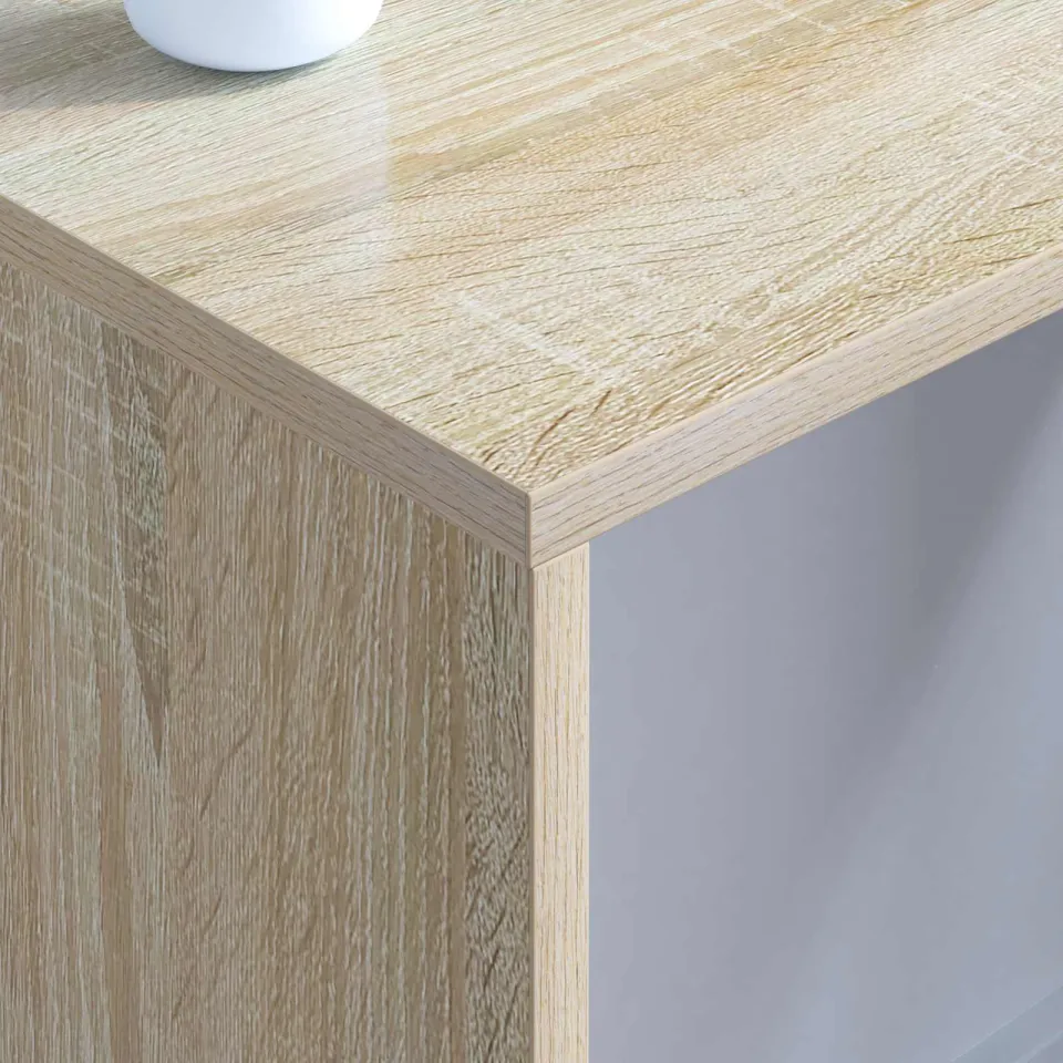 vidaXL Wandbureau Sonoma Eiken 80 x 45 x 30 cm Bewerkt hout, foto 4