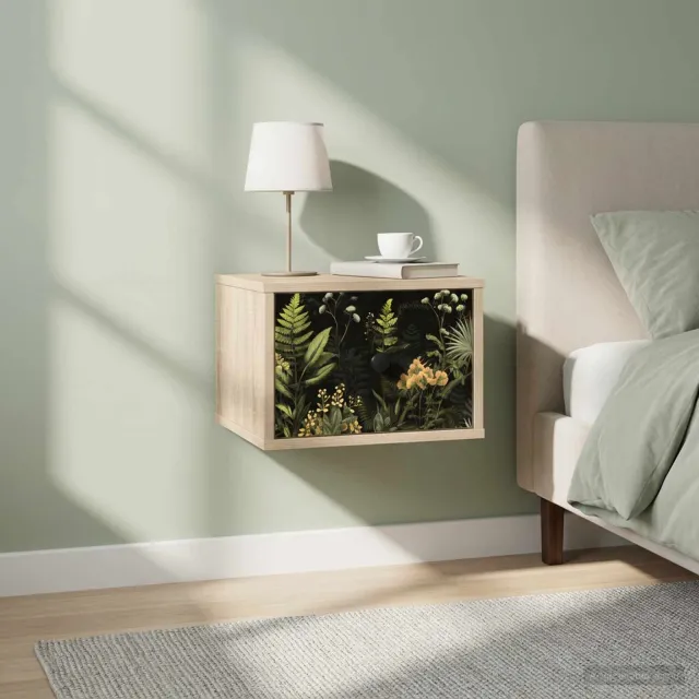 vidaXL Wandkastje RHENEN 2 st Sonoma Eiken 36 x 33 x 25 cm Bruin